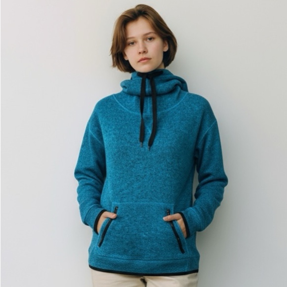 Turquoise Blue Pullover Hoodie